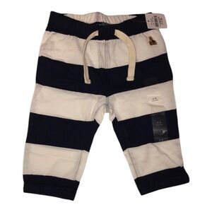 Baby GAP Thick Blue and White Stripe Pant 3-6m